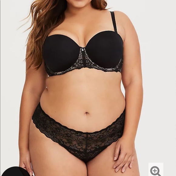 Torrid Black Lace Microfiber Multiway Bra 40DD (E) - Picture 10 of 16